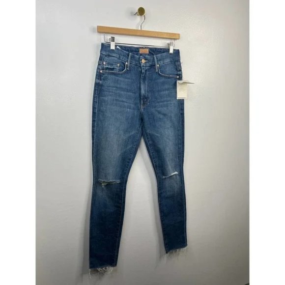 Mother High Waisted Looker Ankle Fray Denim Jean Nature Tune Up Size: 26 NWT - Picture 3 of 8